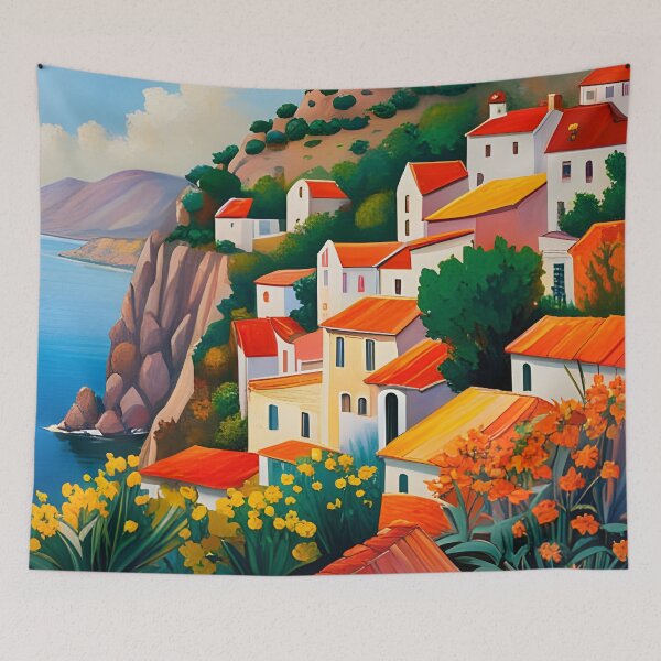 Item preview, Mediterranean coastal village designed and sold by Colin Bentham.