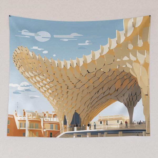 Item preview, A Vintage Travel Illustration of Seville - Spain  designed and sold by GoodOldVintage.