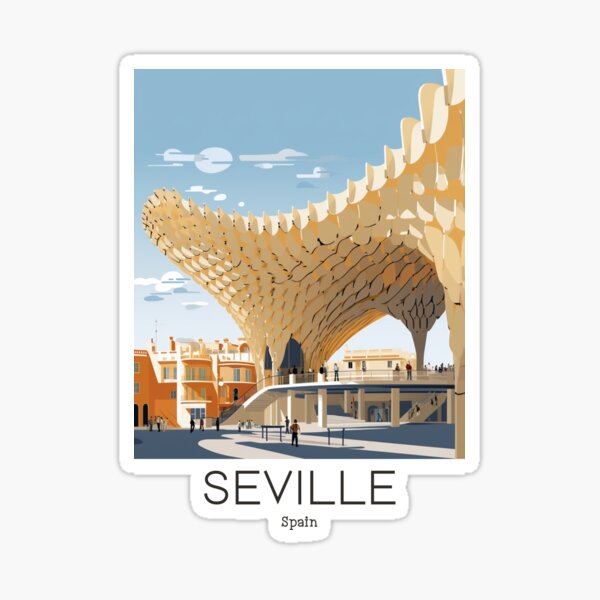Item preview, A Vintage Travel Illustration of Seville - Spain  designed and sold by GoodOldVintage.
