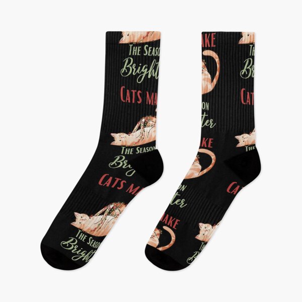Item preview, Cats Make the Season Brighter - Christmas Design for cat lovers designed and sold by FelineEmporium.