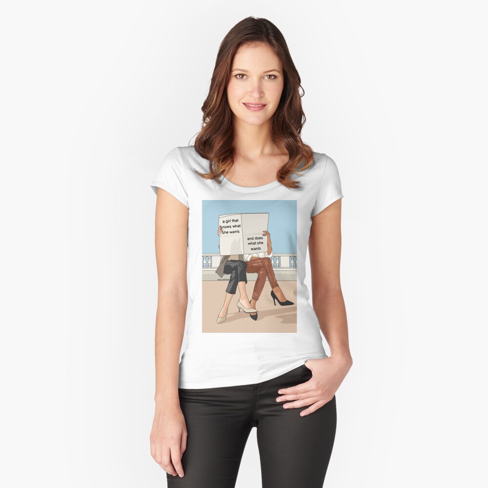 Item preview, Fitted Scoop T-Shirt designed and sold by elebea.