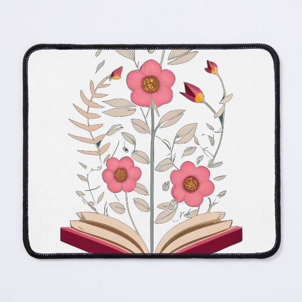 Item preview, Botanical Floral Red Book with Pink Flowers designed and sold by Urban  Charms.