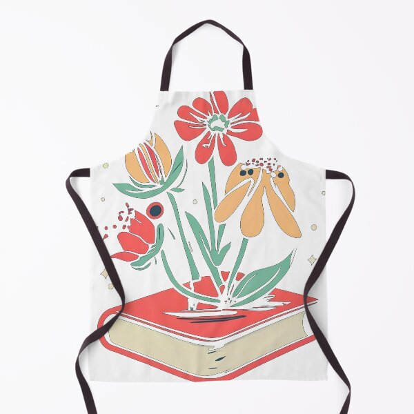 Item preview, Botanical Floral Book - Red Book with Colorful Flowers designed and sold by Urban Charms.