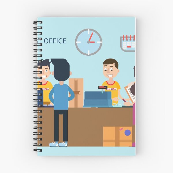 Item preview, Post Office. Woman Receiving Letter. Postal Service. Man Sending Parcel.  designed and sold by ivector.