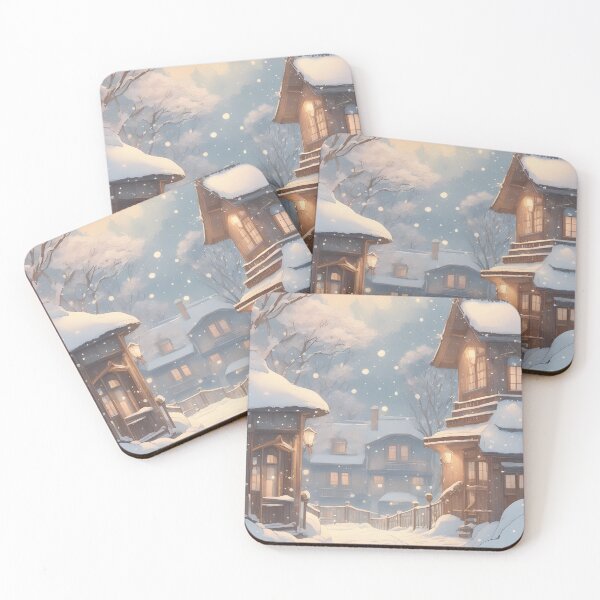 Item preview, A snowy village designed and sold by akwl-design.