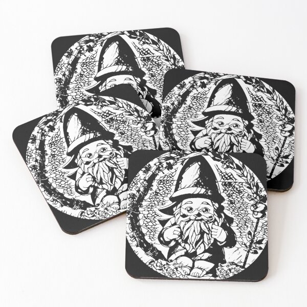 Aperçu de l'œuvre Silhouette de Gnome de plage - Sweet Boho Gnome noir et blanc créée et vendue par TGAL2.