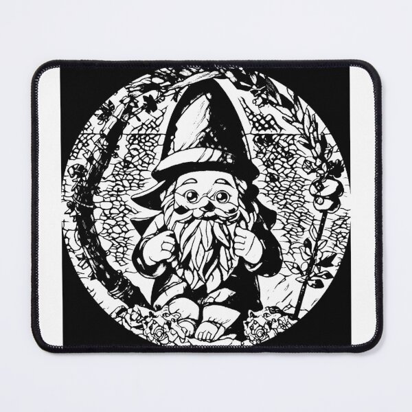Item preview, Beach Gnome Silhouette - Sweet Boho Gnome Black and White designed and sold by TGAL2.