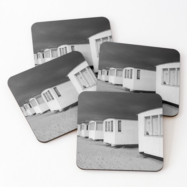 Item preview, A row of bathhouses on the Danish West Coast designed and sold by Postertale.