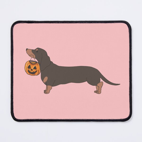 Item preview, Halloween dachshund brown on pink designed and sold by Itsdomd.