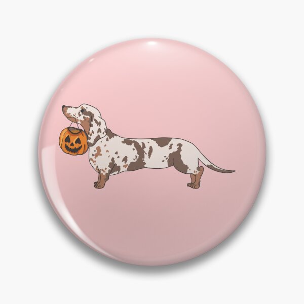 Item preview, Halloween dachshund on pink designed and sold by Itsdomd.