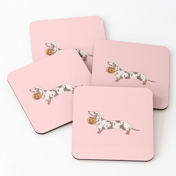 Item preview, Halloween dachshund on pink designed and sold by Itsdomd.