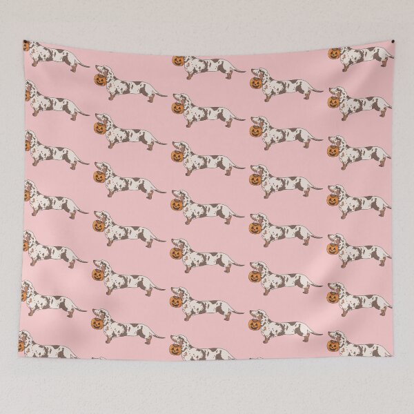 Item preview, Halloween dachshund on pink designed and sold by Itsdomd.