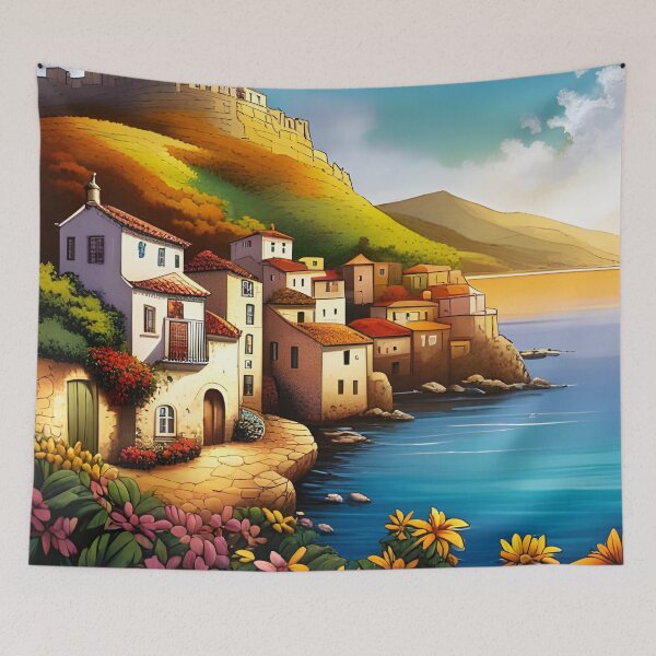 Item preview, Mediterranean coastal village designed and sold by Colin Bentham.