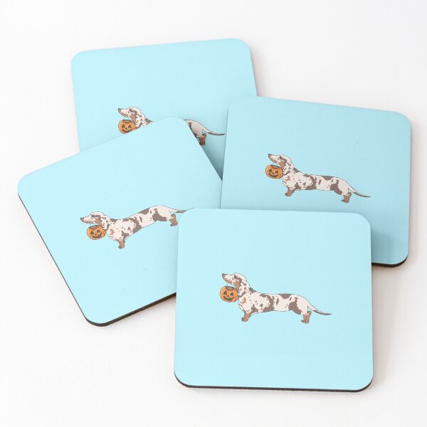 Item preview, Halloween dachshund on tiffanyblue designed and sold by Itsdomd.