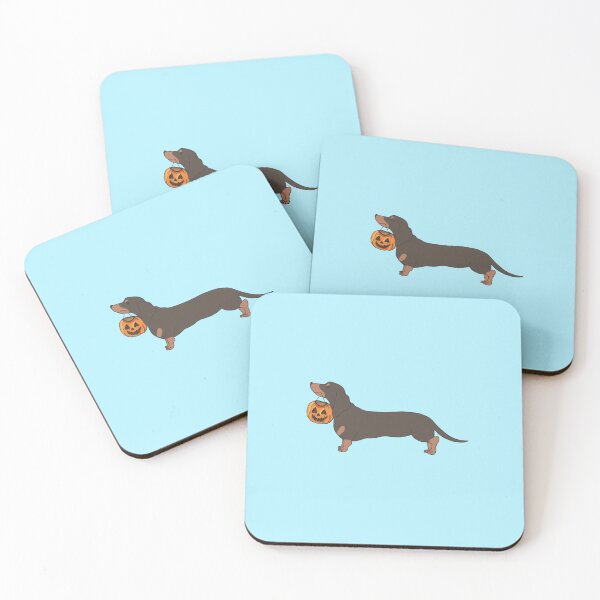 Item preview, Copy of Halloween dachshund on tiffanyblue brown designed and sold by Itsdomd.