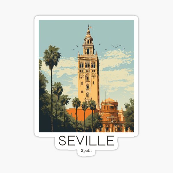 Item preview, A Vintage Travel Illustration of Seville - Spain  designed and sold by GoodOldVintage.