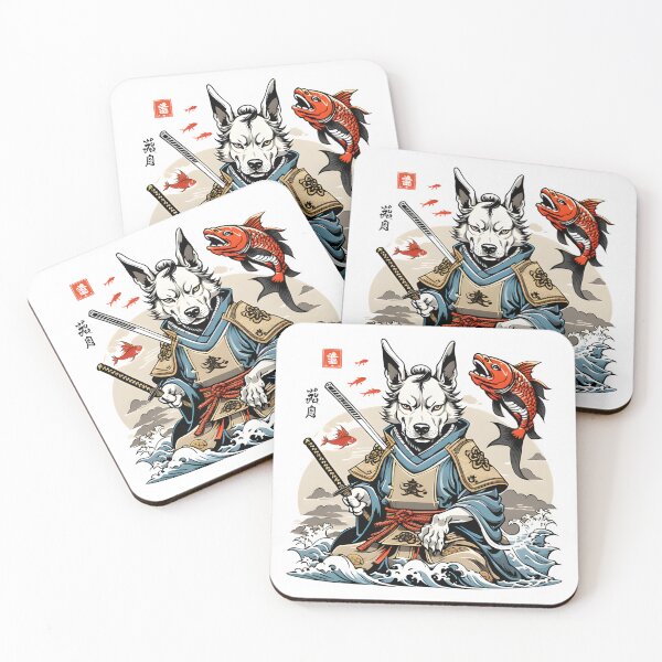 Item preview, japan wolf samurai designed and sold by SketchysDESIGNS.