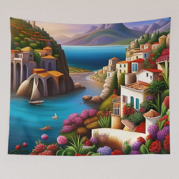 Item preview, Mediterranean coastal village designed and sold by Colin Bentham.