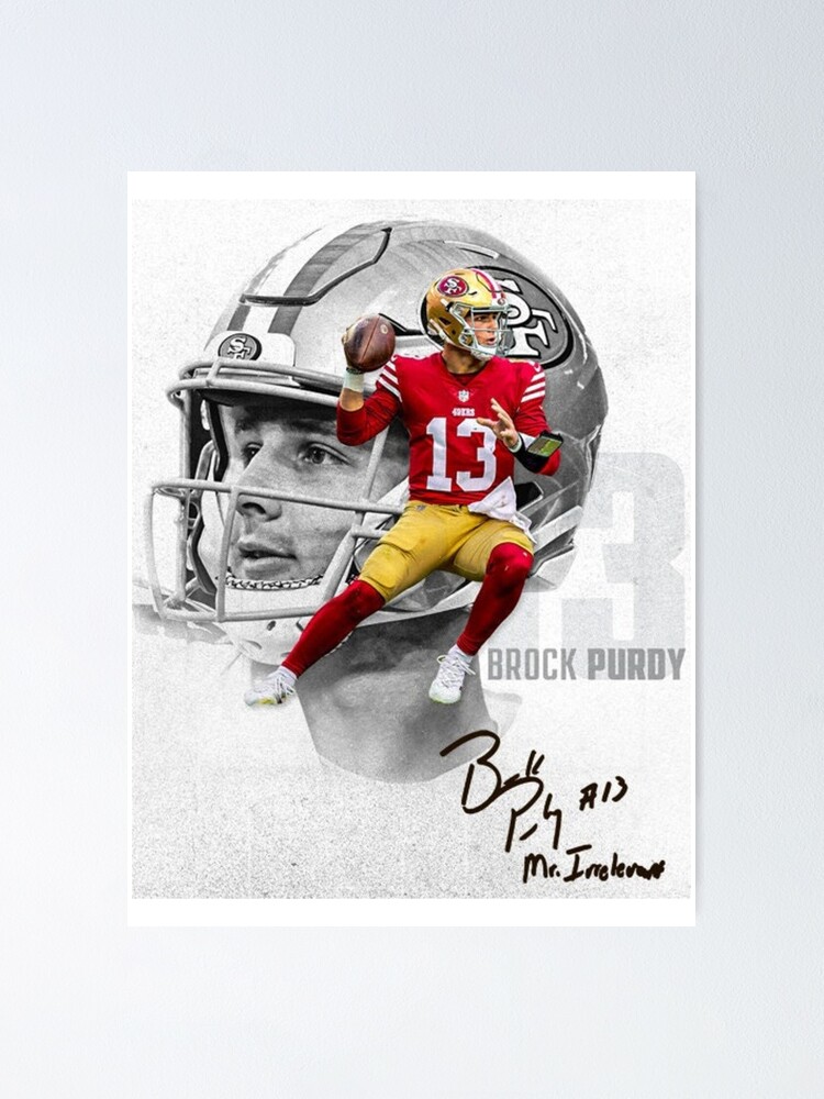 Brock Purdy 13 San Francisco 49ers football player glitch poster