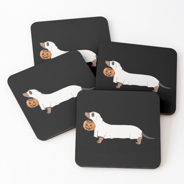 Item preview, Halloween dachshund brown ghost designed and sold by Itsdomd.