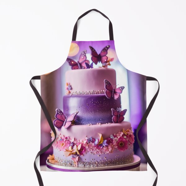 Item preview, A magnificent purple and pink celebration cake with butterflies, flowers and sparkles! designed and sold by Zen-Hues.
