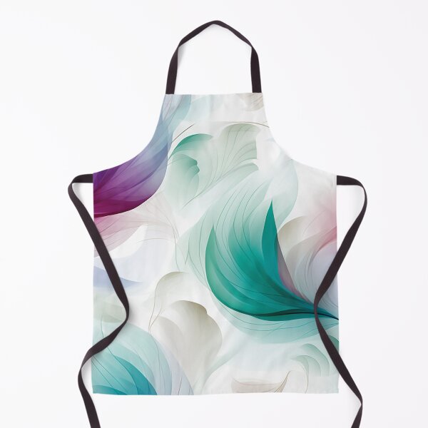 Item preview, Elegant Flowing Pattern: Light Emerald & Purple Tulips with Vines designed and sold by PaintbrushPlace.