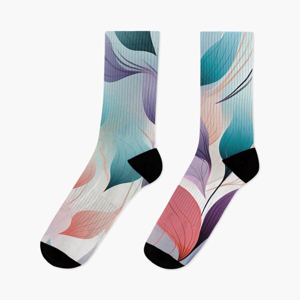 Item preview, Refined Botanical Elegance: Soft Gradient Tulips & Vines in Light Emerald and Purple designed and sold by PaintbrushPlace.