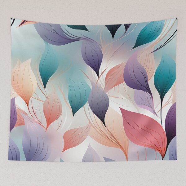 Item preview, Refined Botanical Elegance: Soft Gradient Tulips & Vines in Light Emerald and Purple designed and sold by PaintbrushPlace.