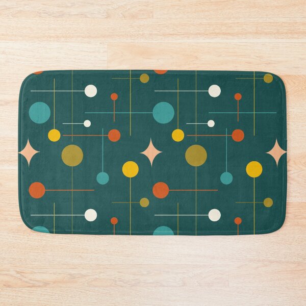Item preview, Mid Century Modern Abstract Pattern 29 Dark Teal designed and sold by trdstudio.