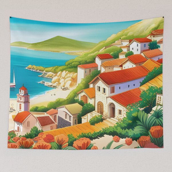 Item preview, Mediterranean coastal village designed and sold by Colin Bentham.