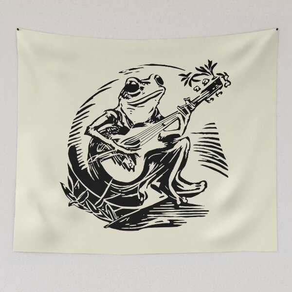 Item preview, Frog with banjo designed and sold by ValentinaHramov.