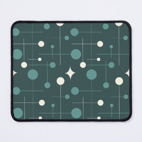 Item preview, Mid Century Modern Abstract Pattern 29 Teal Charcoal designed and sold by trdstudio.