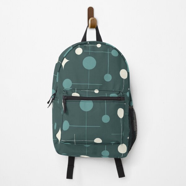 Item preview, Mid Century Modern Abstract Pattern 29 Teal Charcoal designed and sold by trdstudio.