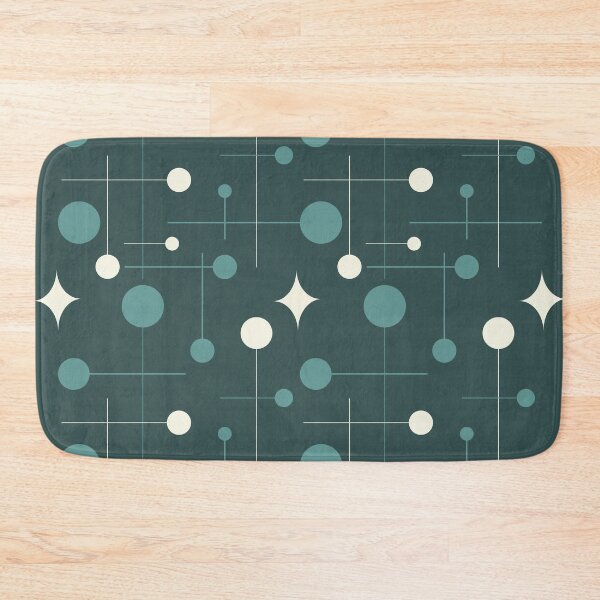 Item preview, Mid Century Modern Abstract Pattern 29 Teal Charcoal designed and sold by trdstudio.