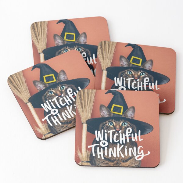Item preview, Witchful Thinking - Cat with Broomstick designed and sold by KereetsaOne.