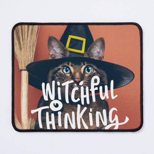Item preview, Witchful Thinking - Cat with Broomstick designed and sold by KereetsaOne.