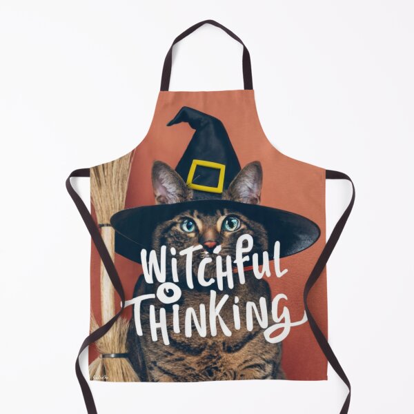 Item preview, Witchful Thinking - Cat with Broomstick designed and sold by KereetsaOne.