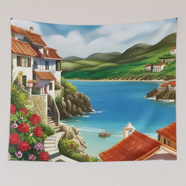 Item preview, Mediterranean coastal village designed and sold by Colin Bentham.