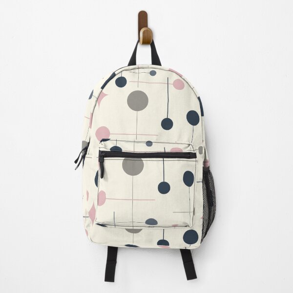 Item preview, Mid Century Modern Abstract Pattern 29 Navy Blush designed and sold by trdstudio.