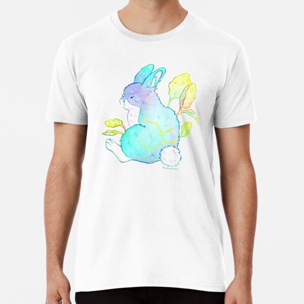 Lapin aquarelle mignon constellation T-shirt premium