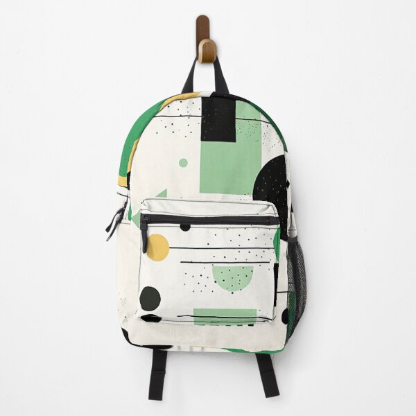 Item preview, Chic Minimalism: Bold Black & White Geometry with Green Highlight designed and sold by PaintbrushPlace.