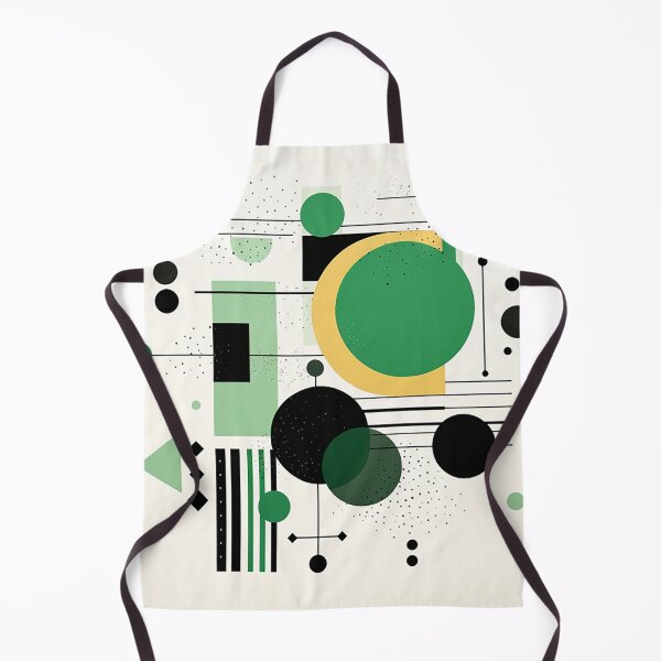 Item preview, Chic Minimalism: Bold Black & White Geometry with Green Highlight designed and sold by PaintbrushPlace.