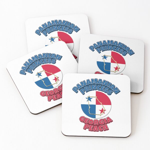 Item preview, Panamanian Princess Georgia Hispanic American Peach Flag designed and sold by FlorenciaBliss.