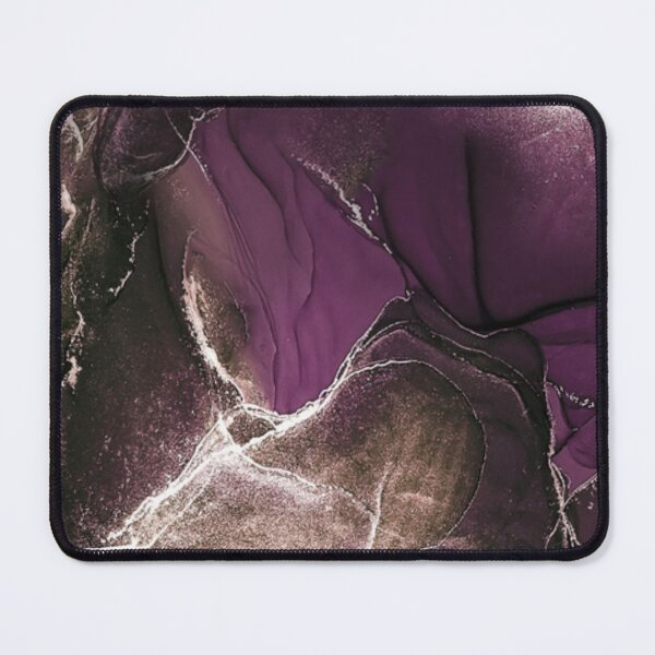 Item preview, Purple, black and silver streaks marble print designed and sold by HadeeeeL.