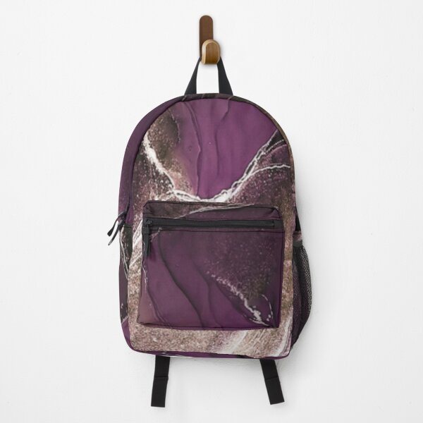 Item preview, Purple, black and silver streaks marble print designed and sold by HadeeeeL.