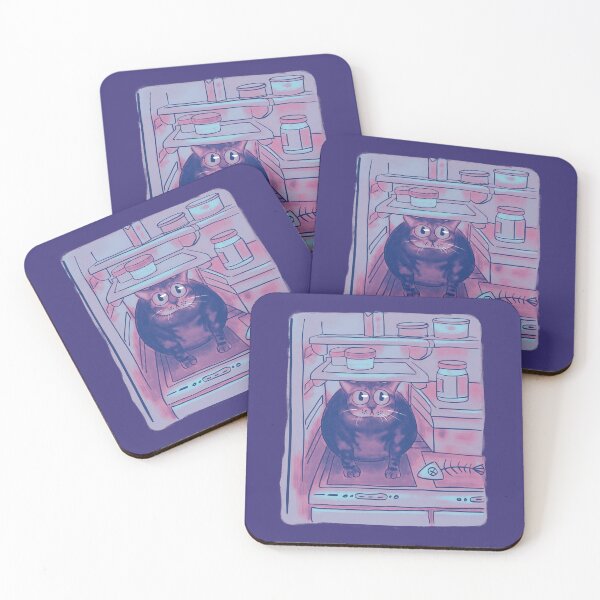 Item preview, Cat in the refrigerator_pink designed and sold by KmanDesign.