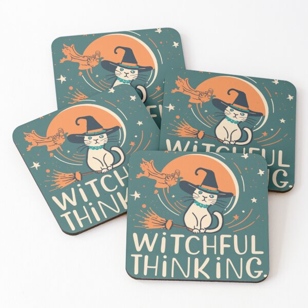 Item preview, Witchful Thinking - Cat with Broomstick designed and sold by KereetsaOne.