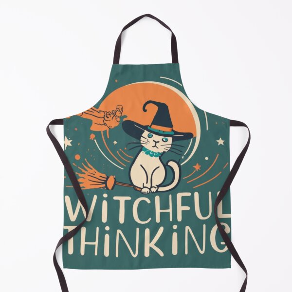 Item preview, Witchful Thinking - Cat with Broomstick designed and sold by KereetsaOne.