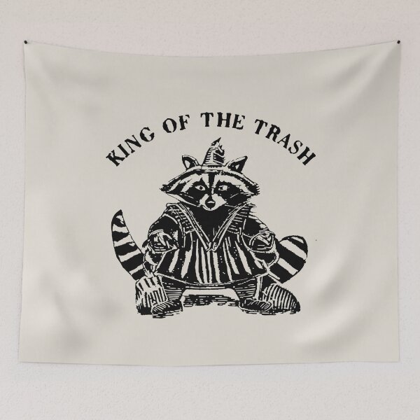 Item preview, Raccoon king of the trash designed and sold by ValentinaHramov.