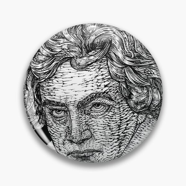 Item preview, LUDWIG VAN BEETHOVEN ink portrait designed and sold by lautir.